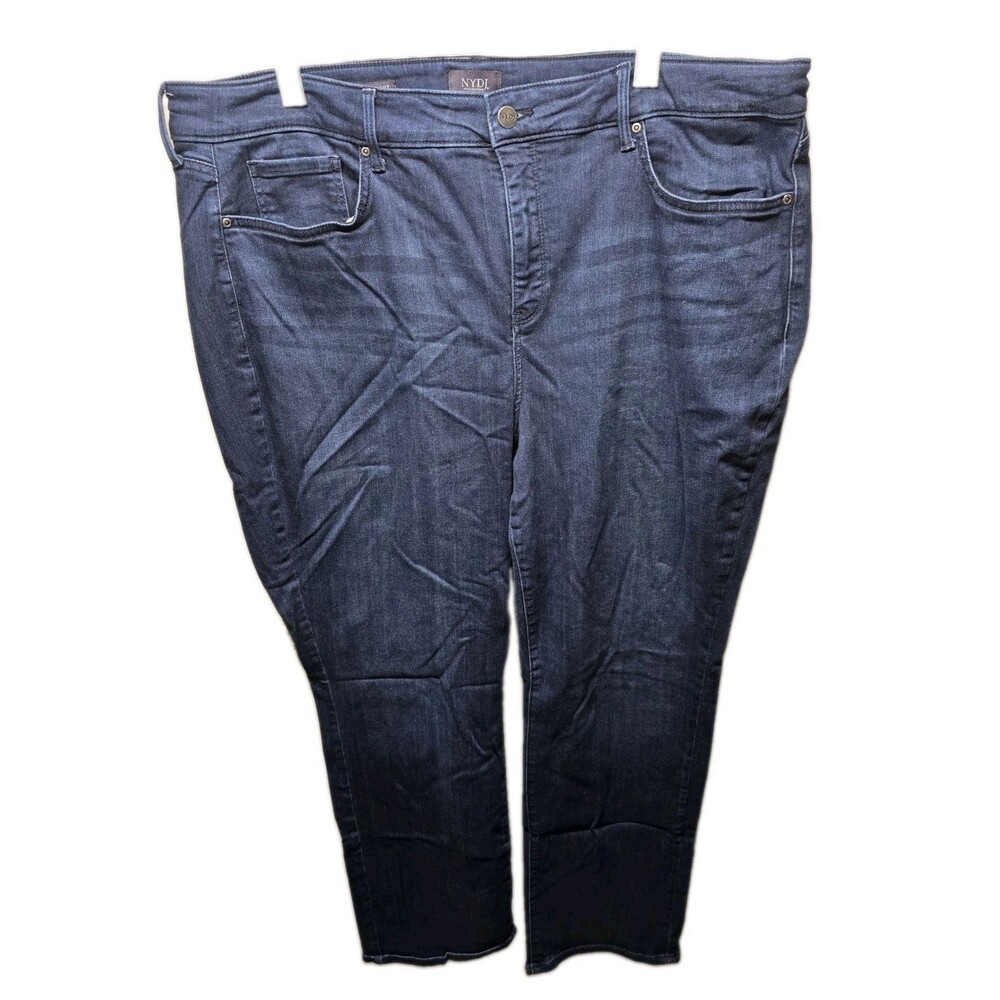 NYDJ Marilyn Straight Sure Stretch Plus Size 22W Blue Jeans